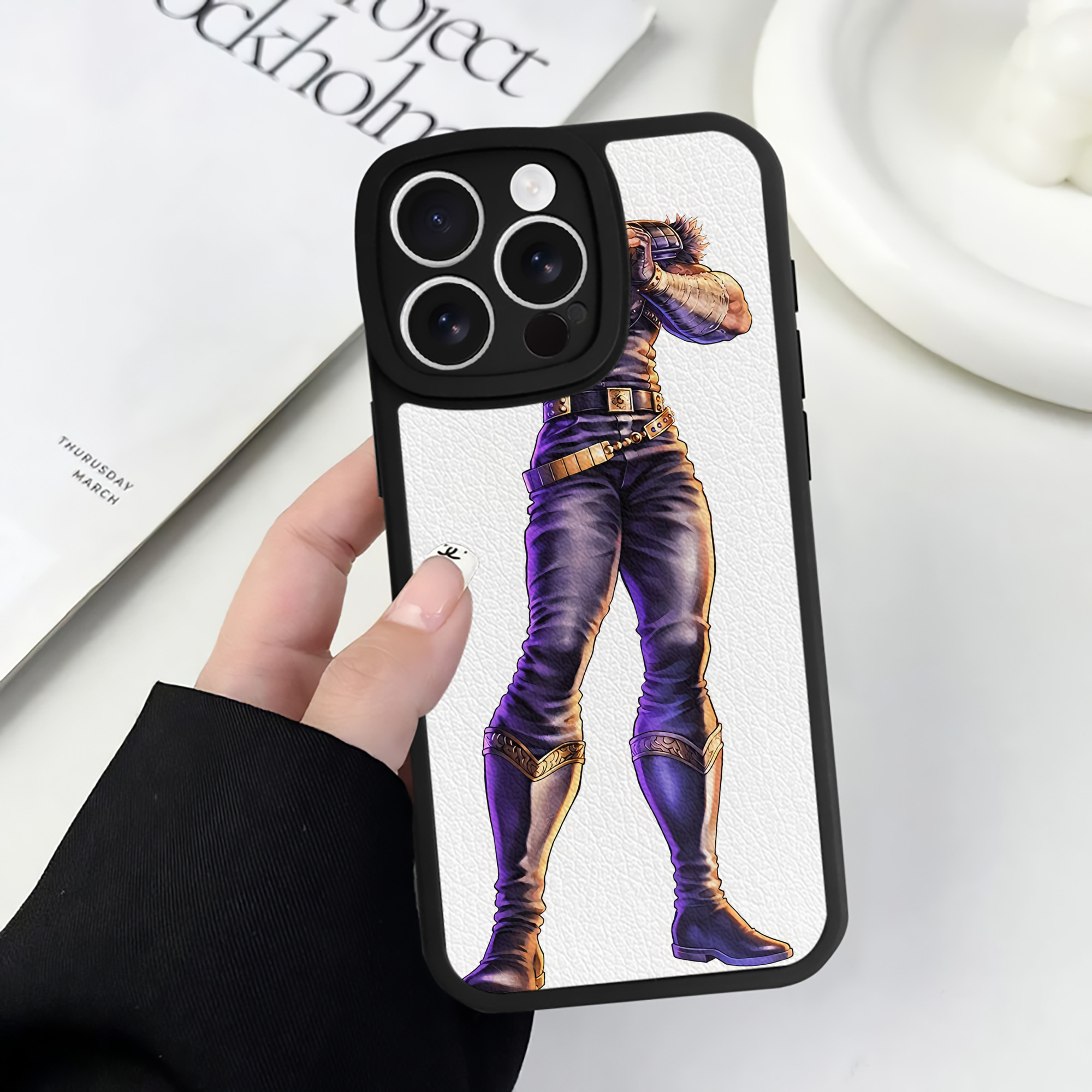 （画像用） 北斗の拳 Fist of the North Star 【iPhone 16シリーズ対応】シリコンスマホケース（レザー調） 材質：シリコン